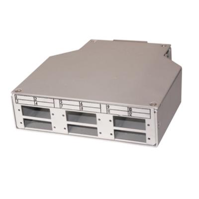 XtendLan mini rozvadeč na DIN lištu, 6x SC Duplex, 4 vstupní otvory, krytka