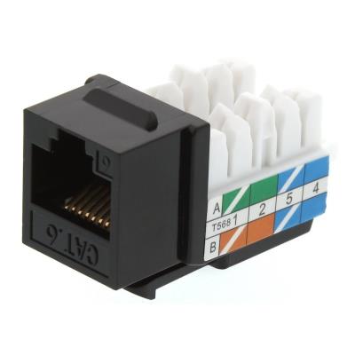 XtendLan Keystone jack RJ45, narážecí, CAT6, UTP, černý