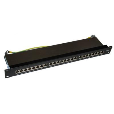 XtendLan Patch panel 19", 24 portů RJ-45, Cat6, stíněný, kovový kryt