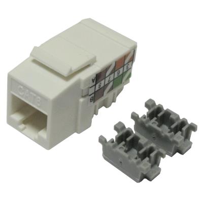 XtendLan Keystone jack RJ45, narážecí, CAT6, UTP, bílý, 90 st., narážení shora
