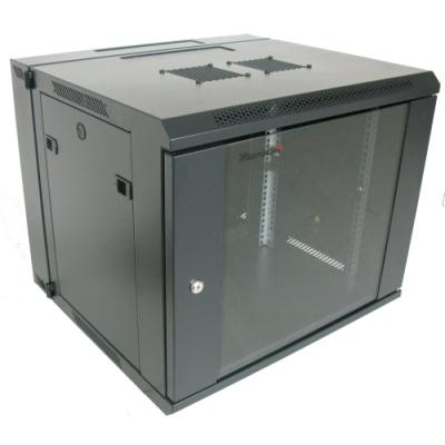 XtendLan 9U/600x550, na zeď, dvoudílný, skleněné dveře