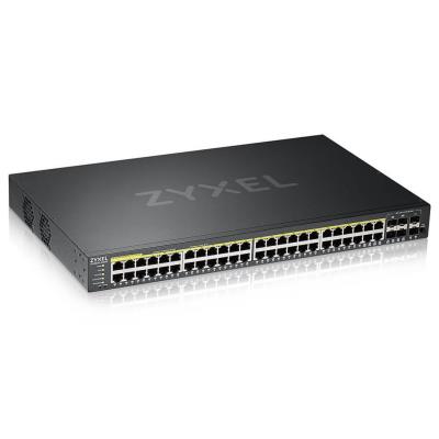 ZyXEL GS2220-50HP, EU region, 48-port GbE L2 PoE Switch with GbE Uplink (1 year NCC Pro pack license bundled)