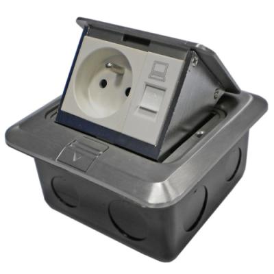 DATACOM Datová zásuvka  PODLAHOVÁ  UTP CAT5E (1xRJ45+1x230V)