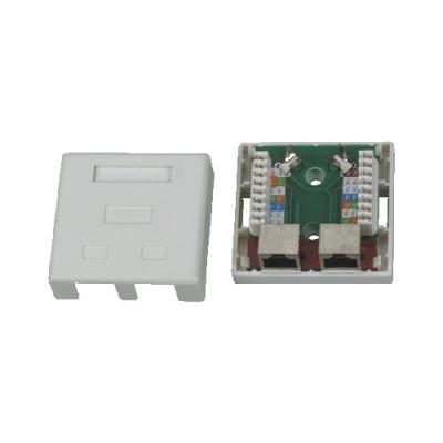 DATACOM Datová zásuvka STP CAT5E 2xRJ45 na omítku bílá