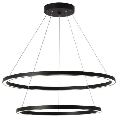 IMMAX NEO FINO SMART závěsné svítidlo 2 kruhy, 60+80cm, 93W, černé, Zigbee 3.0, TUYA