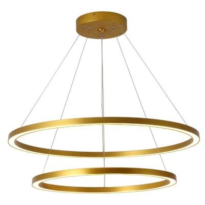 IMMAX NEO FINO SMART závěsné svítidlo 2 kruhy, 60+80cm, 93W zlaté, Zigbee 3.0, TUYA