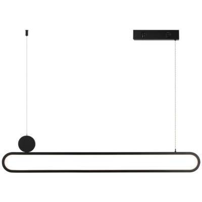 IMMAX NEO LITE OVALE SMART závěsné svítidlo černé 122cm 50W s podporou BEACON, Wi-Fi, TUYA