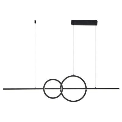 IMMAX NEO LITE RONDAS SMART závěsné svítidlo černé 131cm 56W s podporou BEACON, Wi-Fi, TUYA