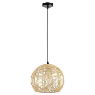 IMMAX BOHO PELO designové závěsné svítidlo, D30cm, E27, přírodní ratan