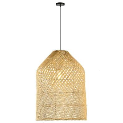 IMMAX BOHO PELO designové závěsné svítidlo, D35cm, E27, přírodní ratan