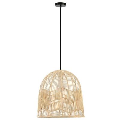 IMMAX BOHO PELO designové závěsné svítidlo, D40cm, E27, přírodní ratan