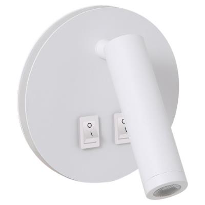 IMMAX GOAL designové nástěnné LED svítidlo, 2 vypínače, 6W, bílé