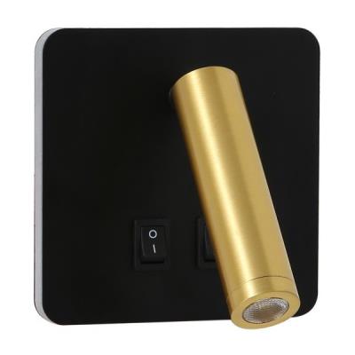 IMMAX GOAL designové nástěnné LED svítidlo, 2 vypínače, 7W, černo-zlaté