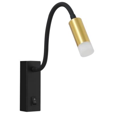 IMMAX GOAL designové nástěnné LED svítidlo, vypínač, 3W, černo-zlaté