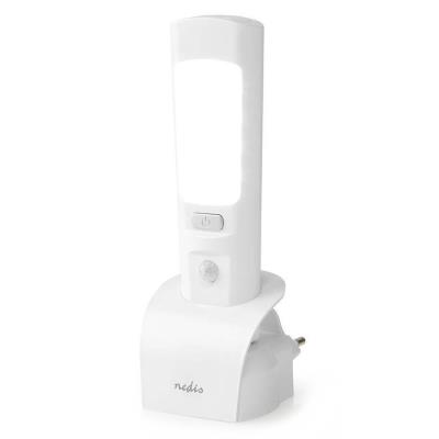 NEDIS LED orientační svítilna/ 37 lm/ síťové napájení/ 220 - 240 V AC 50 Hz/ 1.3 W/ dobíjecí/ bílá