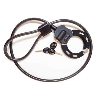 BLUETOUCH bezpečnostní zámek s otočným klepetem/ délka lana 140cm/ černý