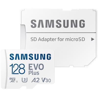 SAMSUNG EVO Plus 2024 MicroSDXC 128GB + SD Adaptér / CL10 UHS-I U3 / A2 / V30