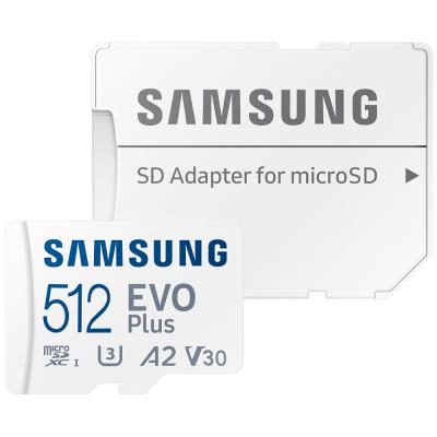 SAMSUNG EVO Plus 2024 MicroSDXC 512GB + SD Adaptér / CL10 UHS-I U3 / A2 / V30
