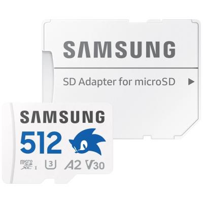 SAMSUNG PRO Plus Sonic the Hedgehog™ microSDXC 512GB + SD Adaptér / CL10 UHS-I U3 / A2 / V30