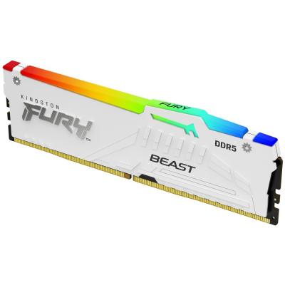 KINGSTON FURY Beast White RGB XMP 16GB DDR5 6400MT/s / CL32 / DIMM