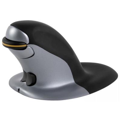 FELLOWES vertikální ergonomická myš Penguin/ bezdrátová/ velikost M/ 1 200 dpi/ černo-šedá