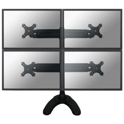 Neomounts FPMA-D700DD4/Držák displeje/na stůl/19-30"/stojan+průchodka/VESA 100X100/nosn. 4x8kg/4 displeje/černý