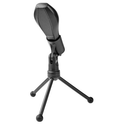 NEDIS stolní všesměrový mikrofon/ duální kondenzátor/ s tříramenným stojanem/ USB/ citlivost -38dB/ černý