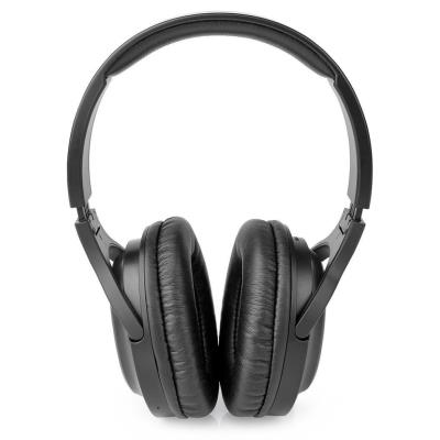 NEDIS bezdrátová sluchátka + mikrofon/ OVER-EAR/ výdrž 20 hodin/ ovládání stiskem/ ovládání hlasitosti/ černé