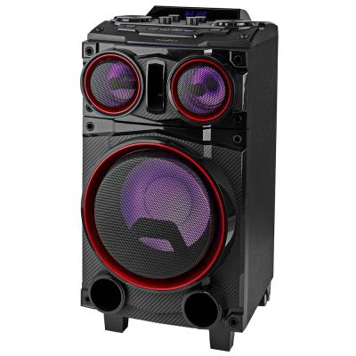 NEDIS párty reproduktor/ výkon 120 W/ Bluetooth/ doba přehrávání na baterie 6,5 hod/ držadlo/ párty osvětlení/ evkalizér