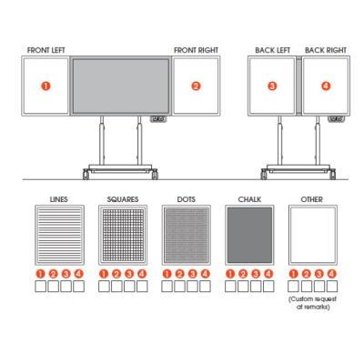 Vogels Potisk 75" tabulí (řádky, body, mřížka, povrch pro křídu, …)