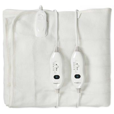 NEDIS elektrická deka/ 2 osoby/ 160 x 140 cm/ 3 nastavení teploty/ ochrana proti přehřátí/ Polyester