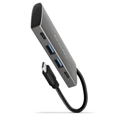AXAGON hub USB-C SUPERSPEED / HMC-4G2 / USB 3.2 Gen2 / 2x  USB-C / 2x USB-A / 10GB/s / 0,13m