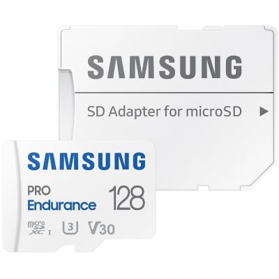 SAMSUNG PRO Endurance MicroSDXC 128GB + SD Adaptér / CL 10 UHS-I U3 / V30
