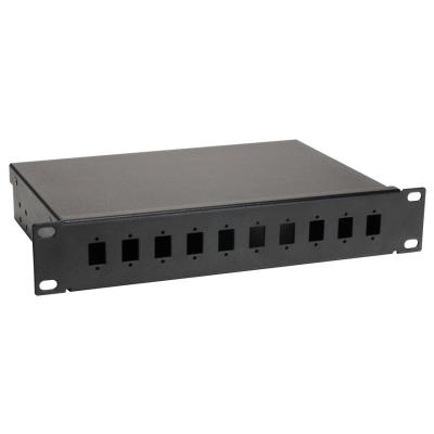 Solarix vana optická 10" 1U BK včetně čela SC 10 portů simplex FO-10-1-10SCS-B