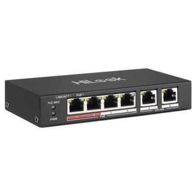 HiLook Powered by HIKVISION switch NS-0106P-35/ 4x port/ 10/100 Mbps RJ45 ports PoE / 2x 100 Mbps uplink