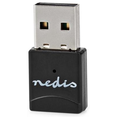 NEDIS Wi-Fi dongle/ AC600/ 2.4/5 GHz (Dual Band)/ USB 2.0/ celková rychlost 600 Mbps/ OS verze: Windows 8/10/11/ černý