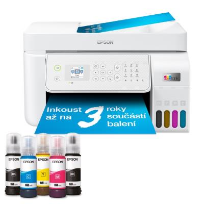 Epson EcoTank L5316/ 5760 x 1440/ A4/ MFZ/ LCD/ ITS/ ADF/ 4 barvy/ Wi-Fi/ USB/ 5 let záruka po registraci