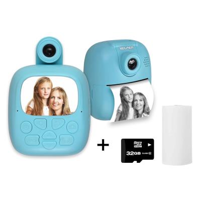 HELMER přenosná termo mini tiskárna s kamerou a fotoaparátem TP02/ 2.0" IPS/ 1200mAh/ USB-C/ Android/ iOS/ modrá