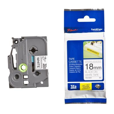 BROTHER extrémně přilnavá páska TZE-S241/ bílá-černá/ 18mm