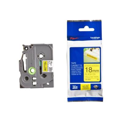 BROTHER extrémně přilnavá páska TZE-S641/ žlutá-černá/ 18mm