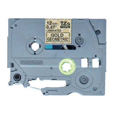 BROTHER páska TZE-MPGG31 /se zlatými geometrickými vzory / 12mm