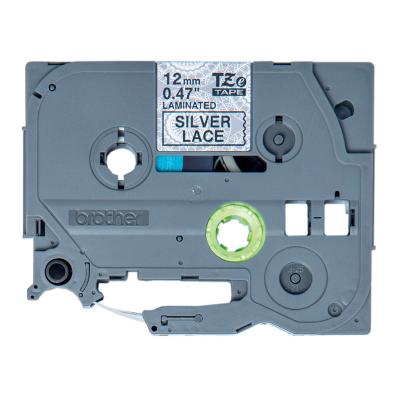 BROTHER páska TZE-MPSL31 / se stříbrnými proužky / 12mm
