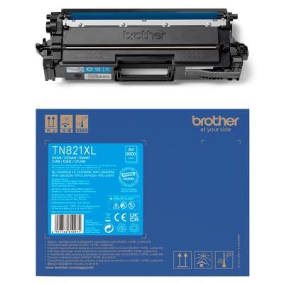 BROTHER toner TN-821XLC, cyan, 9000str., HL-L9430CDN, HL-L9470CDN, MFC-L9670CDN, O