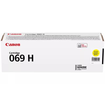 Canon originální vysokokapacitní toner Cartridge 069 H Y žlutý, MF752Cdw, 754Cdw, LBP673Cdw, kapacita 5 500 stran