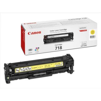 Canon originální toner CRG-718Y/ LBP-7200/ 7660/ 7680/ MF-80x0/ MF724/ 2900 stran/ Žlutý