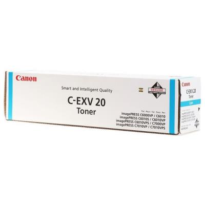 Canon originální  TONER CEXV20 CYAN IP C7000VP/C7010VP/C6000VP/C6010VP 35 000 stran A4 (5%)