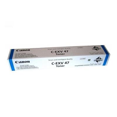 Canon originální  TONER CEXV47 CYAN iR-ADV C350/C351/C250/C255/C355  21 500 stran A4 (5%) - CHIPLESS