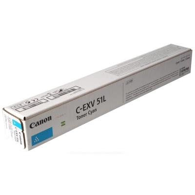 Canon originální  TONER CEXV51L CYAN iR-ADV C55xx/C57xx Low Yield Toner  26 000 stran A4 (5%) - CHIPLESS