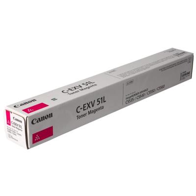Canon originální  TONER CEXV51L MAGENTA iR-ADV C55xx/C57xx Low Yield Toner  26 000 stran A4 (5%) - CHIPLESS