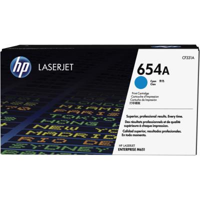 HP tisková kazeta 654A azurová originál, CF331A